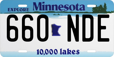 MN license plate 660NDE