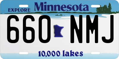 MN license plate 660NMJ