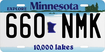 MN license plate 660NMK