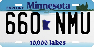 MN license plate 660NMU