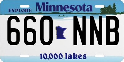 MN license plate 660NNB