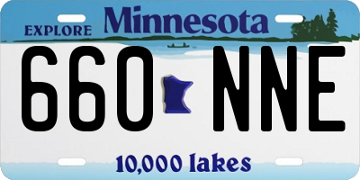 MN license plate 660NNE