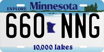 MN license plate 660NNG
