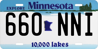 MN license plate 660NNI