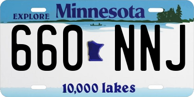 MN license plate 660NNJ