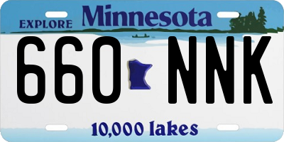 MN license plate 660NNK
