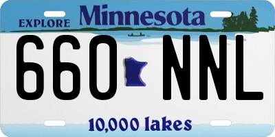 MN license plate 660NNL