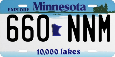 MN license plate 660NNM