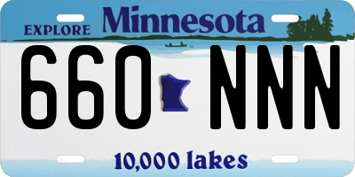 MN license plate 660NNN