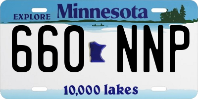 MN license plate 660NNP