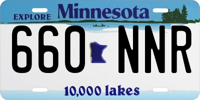 MN license plate 660NNR