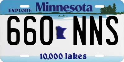 MN license plate 660NNS