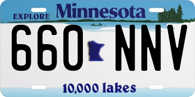 MN license plate 660NNV