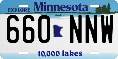 MN license plate 660NNW