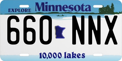 MN license plate 660NNX