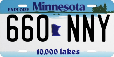 MN license plate 660NNY