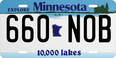 MN license plate 660NOB