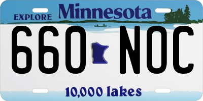 MN license plate 660NOC
