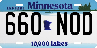 MN license plate 660NOD