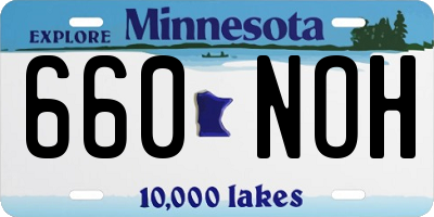 MN license plate 660NOH