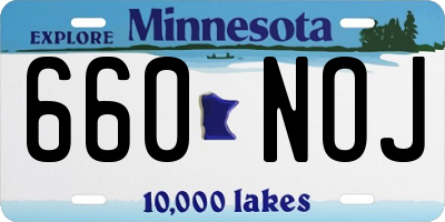 MN license plate 660NOJ