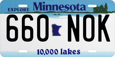 MN license plate 660NOK