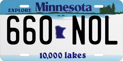 MN license plate 660NOL