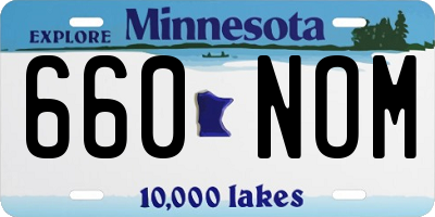 MN license plate 660NOM