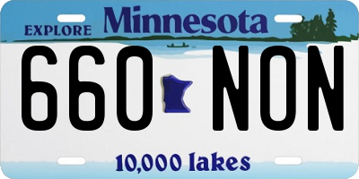 MN license plate 660NON