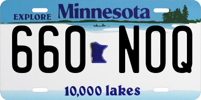 MN license plate 660NOQ