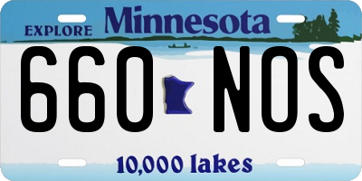 MN license plate 660NOS