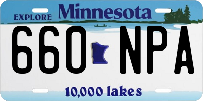 MN license plate 660NPA