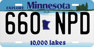 MN license plate 660NPD
