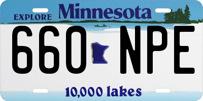 MN license plate 660NPE