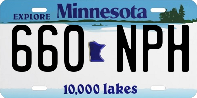 MN license plate 660NPH