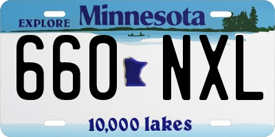 MN license plate 660NXL