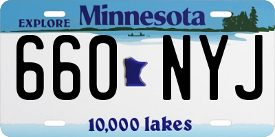 MN license plate 660NYJ