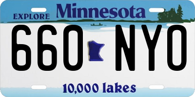 MN license plate 660NYO