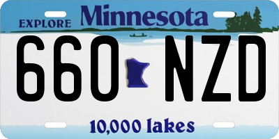 MN license plate 660NZD
