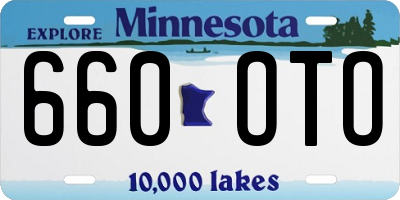 MN license plate 660OTO