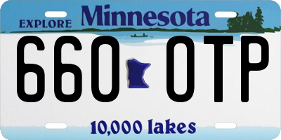 MN license plate 660OTP