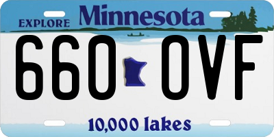 MN license plate 660OVF