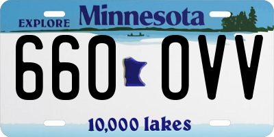 MN license plate 660OVV