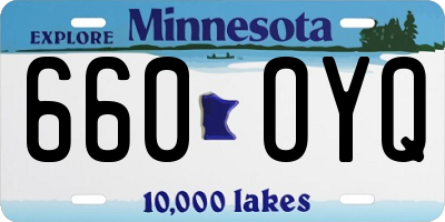 MN license plate 660OYQ