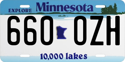 MN license plate 660OZH