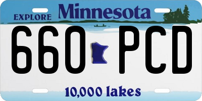 MN license plate 660PCD