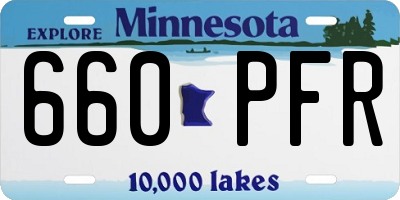 MN license plate 660PFR