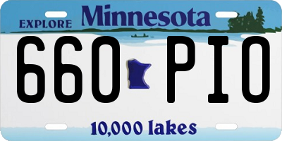 MN license plate 660PIO