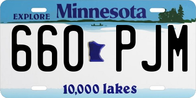 MN license plate 660PJM