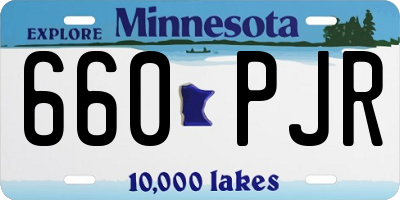 MN license plate 660PJR
